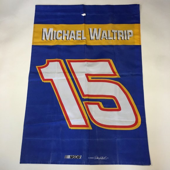 Nascar Michael Waltrip Number 15 Large Outdoor Fabric Flag 2003 Double Sided - Picture 11 of 12